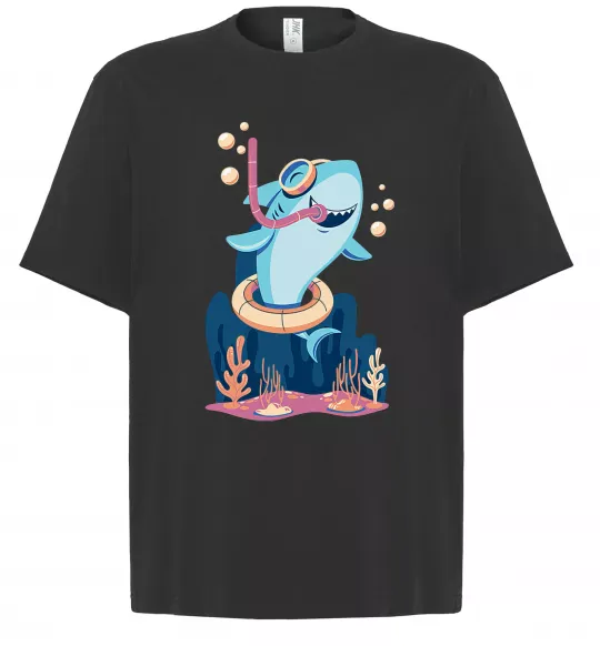 Футболка Оверсайз Baby shark Чорний фото