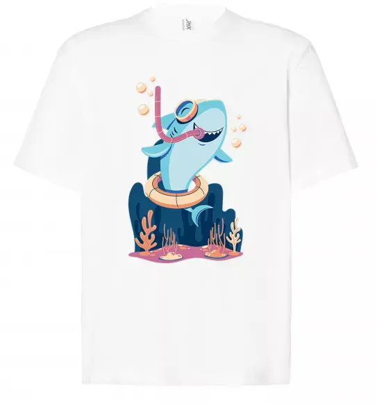 Футболка Оверсайз Baby shark Білий фото