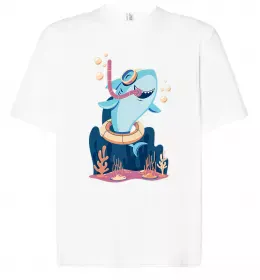 Футболка Оверсайз Shark is my spirit animal Чорний фото Футболка Оверсайз Shark is my spirit animal Чорний фото