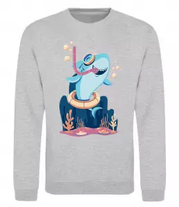 Світшот Shark is my spirit animal Чорний фото Світшот Shark is my spirit animal Чорний фото