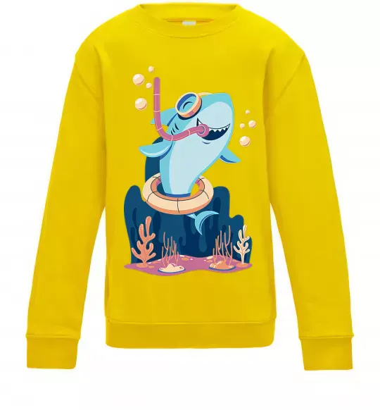 Дитячий світшот Baby shark Сонячно жовтий фото