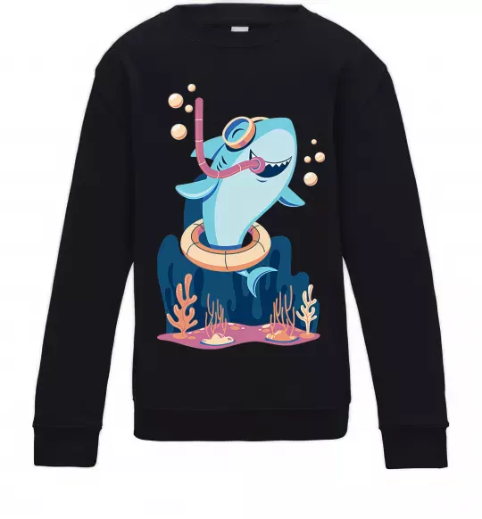 Дитячий світшот Baby shark Чорний фото