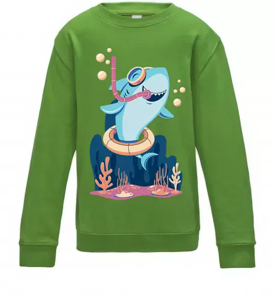 Дитячий світшот Baby shark Лаймовий фото