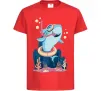 Дитяча футболка Baby shark Червоний фото