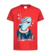 Детская футболка Baby shark Красный фото