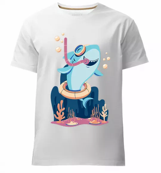 Чоловіча преміум футболка Baby shark Білий фото