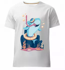 Чоловіча преміум футболка Shark is my spirit animal Чорний фото