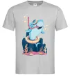 Мужская футболка Baby shark Серый фото