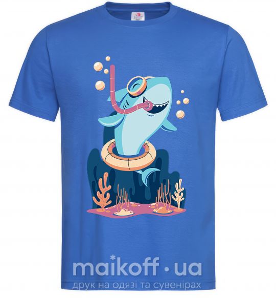 Мужская футболка Baby shark Ярко-синий фото