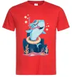 Мужская футболка Baby shark Красный фото