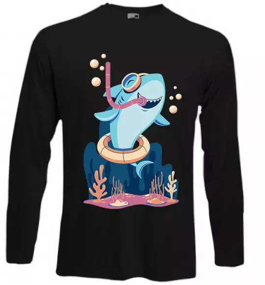 Лонгслив Baby shark Черный фото