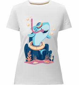 Женская премиум футболка Baby shark