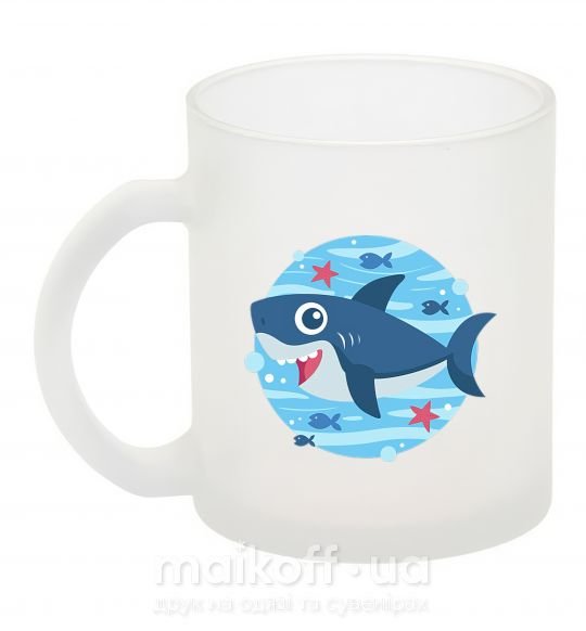 Чашка скляна Happy shark Фроузен фото