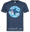 Чоловіча футболка Happy shark Темно-синій фото