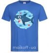 Чоловіча футболка Happy shark Яскраво-синій фото