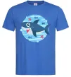 Мужская футболка Happy shark Ярко-синий Мужская футболка Happy shark Ярко-синий фото