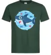 Мужская футболка Happy shark Темно-зеленый Мужская футболка Happy shark Темно-зеленый фото