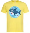 Мужская футболка Happy shark Лимонный Мужская футболка Happy shark Лимонный фото
