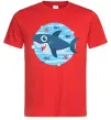 Мужская футболка Happy shark Красный Мужская футболка Happy shark Красный фото