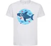 Детская футболка Happy shark Белый фото