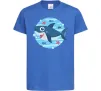 Детская футболка Happy shark Ярко-синий фото