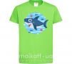 Детская футболка Happy shark Лаймовый фото