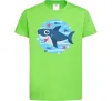 Детская футболка Happy shark Лаймовый фото