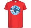 Детская футболка Happy shark Красный фото