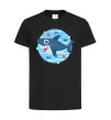 Детская футболка Happy shark Черный фото