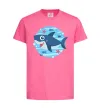Детская футболка Happy shark Ярко-розовый фото