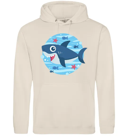 Мужская толстовка (худи) Happy shark Таш фото