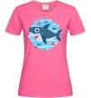 Женская футболка Happy shark Ярко-розовый фото