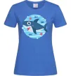 Женская футболка Happy shark Ярко-синий фото