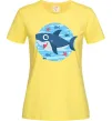 Женская футболка Happy shark Лимонный фото