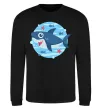 Світшот Happy shark Чорний фото
