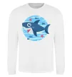 Світшот Happy shark Білий фото