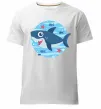 Чоловіча преміум футболка Happy shark Білий фото