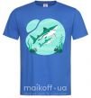 Мужская футболка Бирюзовые акулы Ярко-синий фото