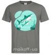 Мужская футболка Бирюзовые акулы Графит фото