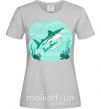 Жіноча футболка Бирюзовые акулы Сірий фото