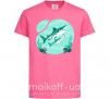 Детская футболка Бирюзовые акулы Ярко-розовый фото