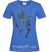 Женская футболка Swimming shark Ярко-синий фото