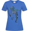 Женская футболка Swimming shark Ярко-синий Женская футболка Swimming shark Ярко-синий фото