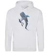 Чоловіча толстовка (худі) Swimming shark Сірий меланж Чоловіча толстовка (худі) Swimming shark Сірий меланж фото