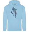 Мужская толстовка (худи) Swimming shark Голубой Мужская толстовка (худи) Swimming shark Голубой фото