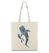Еко-сумка Swimming shark Бежевий фото