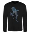 Свитшот Swimming shark Черный фото