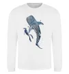 Свитшот Swimming shark Белый фото
