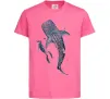 Дитяча футболка Swimming shark Яскраво-рожевий фото