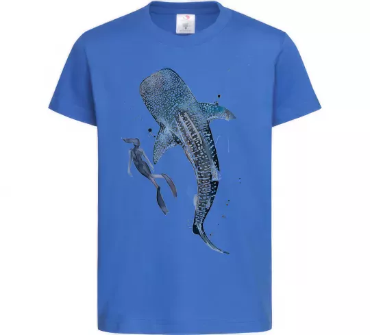 Дитяча футболка Swimming shark Яскраво-синій фото